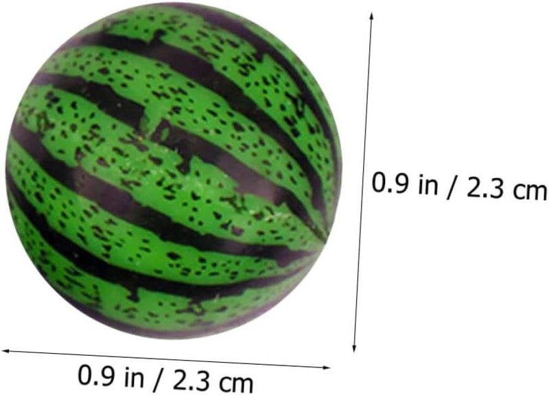 Watermelon Pattern Bouncy Balls 20pcs Safe Jumping Balls For Kids Enhance Coordination Random Color - Image 2